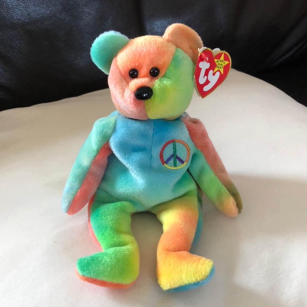 Peace the bear Beanie Baby